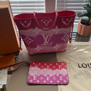 Louis Vuitton Neverfull MM Escale RED PINK Tote